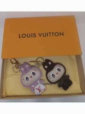 LOUIS VUITTON BOX WITH TWO LABUBU LV KEY HOLDER